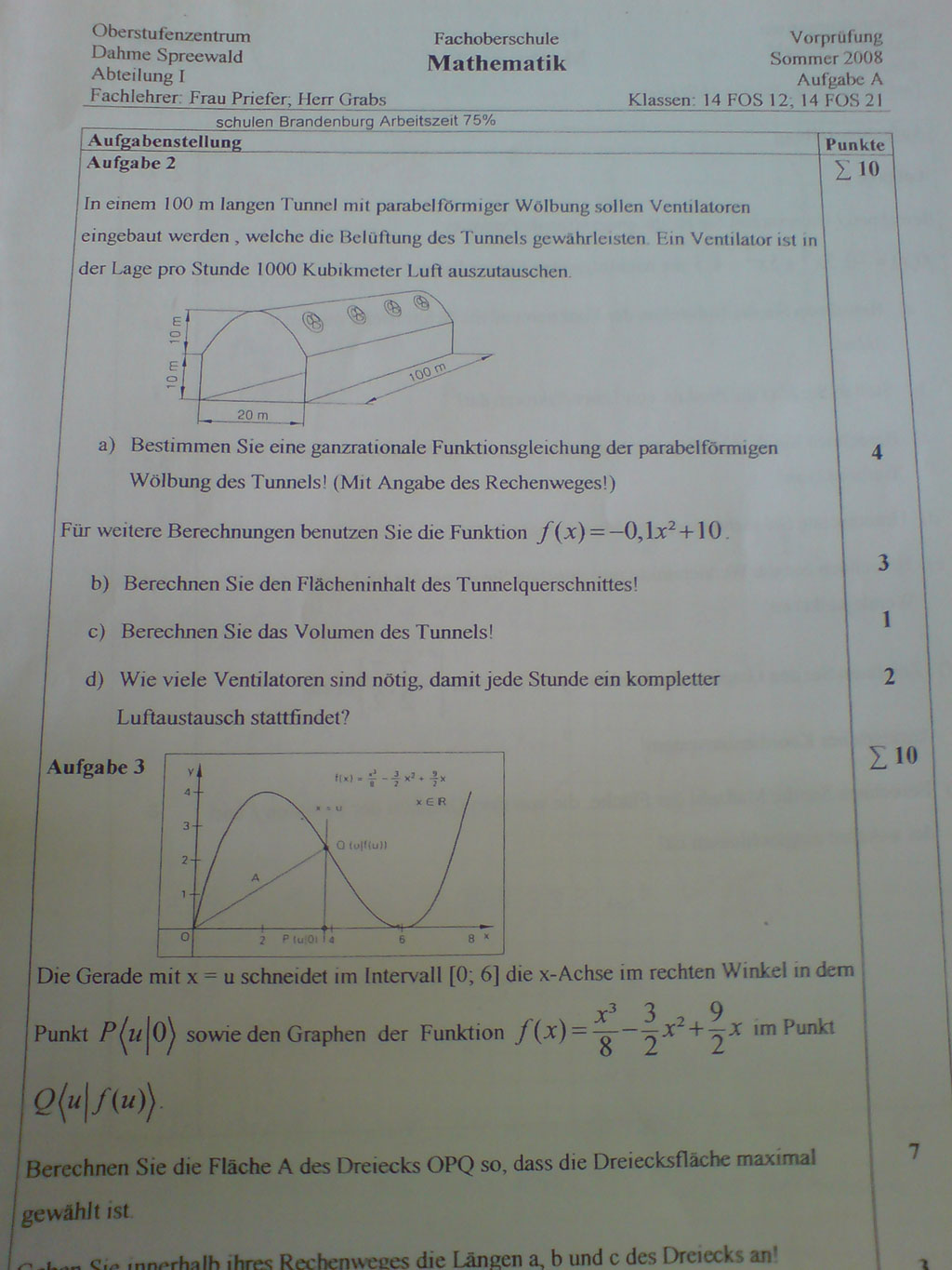 mathevorpruefung FOS 2009 Teil 2